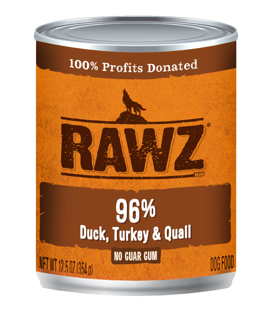 RAWZ 96% Duck, Turkey, Quail Pate Dog Can 12.5 oz. 12-Pack - Click Image to Close