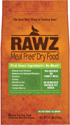 RAWZ K-9 Meal-Free Dehydrated Chicken, Turkey & Chicken Recipe