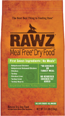 RAWZ K-9 Meal-Free Dehydrated Chicken, Turkey & Chicken Recipe - Click Image to Close