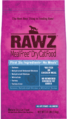 RAWZ Cat Salmon, Dehydrated Chicken & Whitefish Recipe
