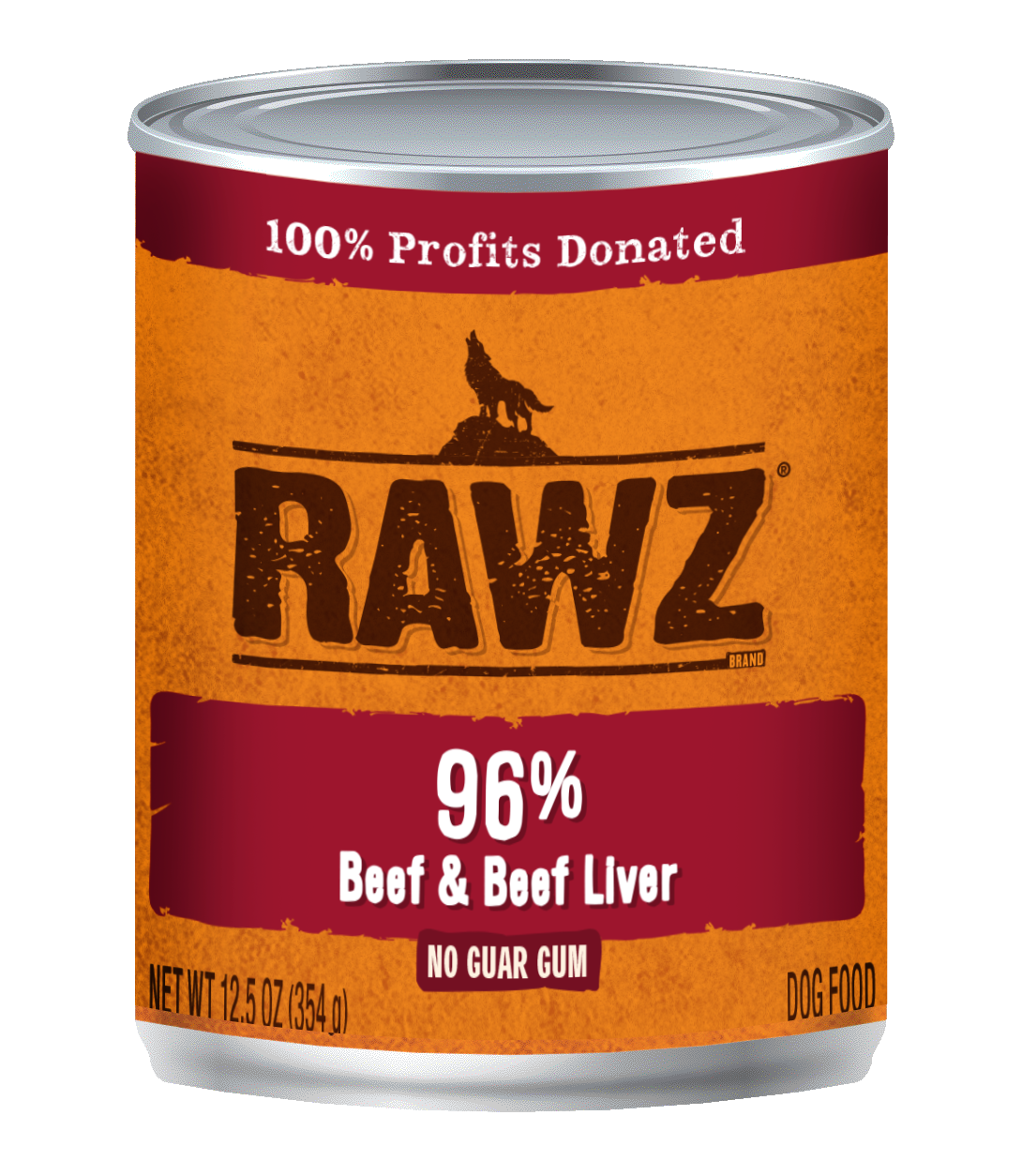 RAWZ 96% Beef & Beef Liver Pate Dog Can 12.5 oz. 12-Pack - Click Image to Close