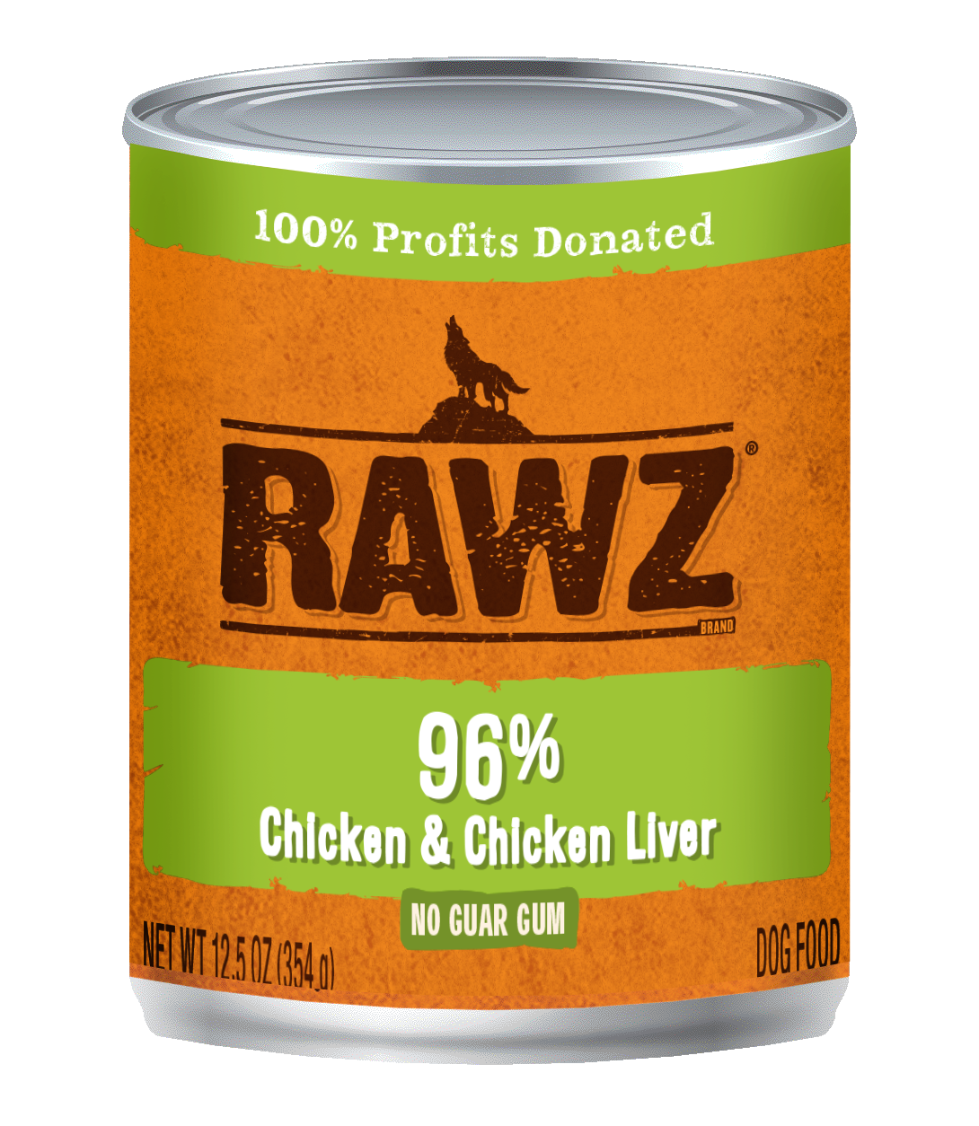 RAWZ 96% Chicken & Chicken Liver Pate Dog Can 12.5 oz. 12-Pack - Click Image to Close