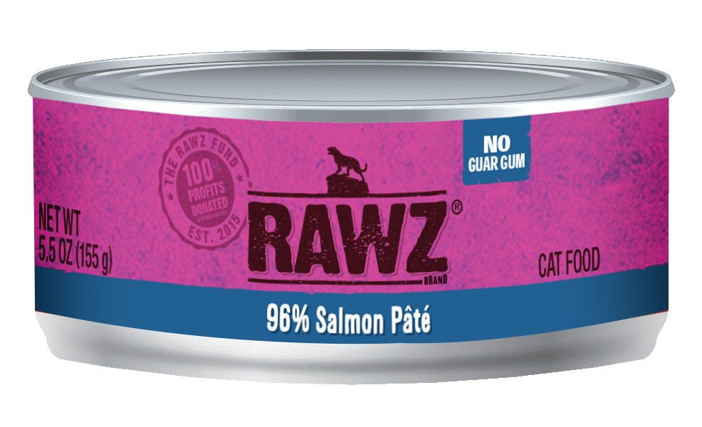 RAWZ 96% Salmon Cat Can Pate 24-Pack 5.5oz - Click Image to Close