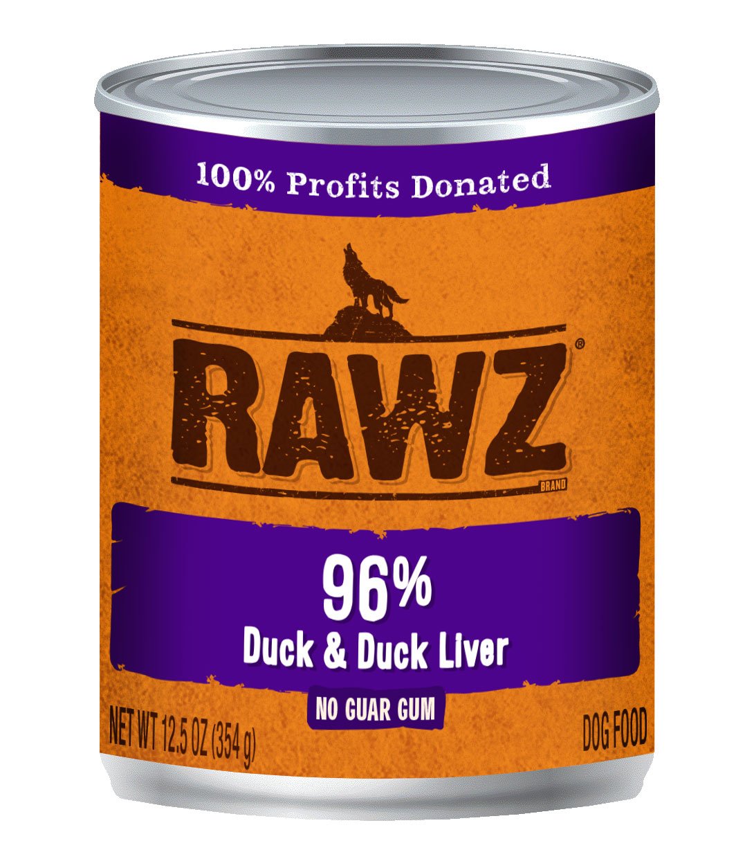 RAWZ 96% Duck & Duck Liver Pate Dog Can 12.5 oz. 12-Pack