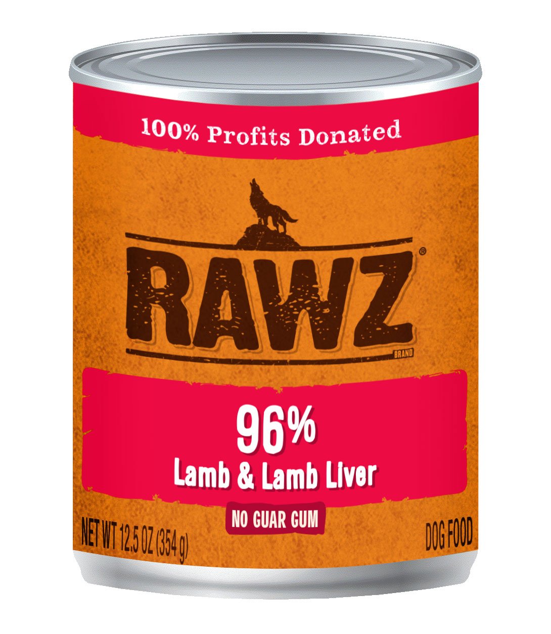 RAWZ 96% Lamb & Lamb Liver Pate Dog Can 12.5 oz. 12-Pack