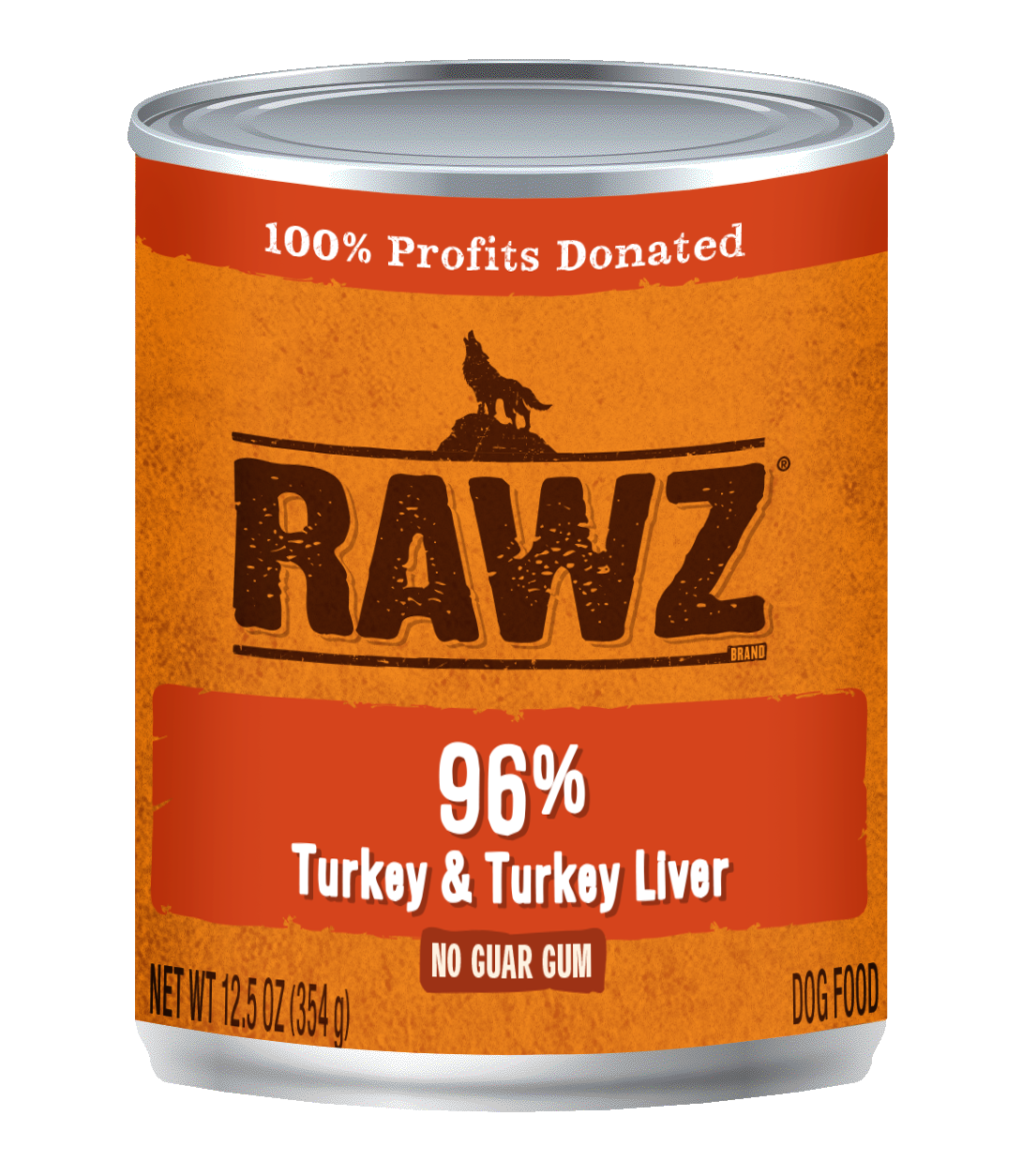 RAWZ 96% Turkey & Turkey Liver Pate Dog Can 12.5 oz. 12-Pack