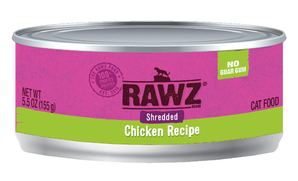 RAWZ Shredded Chicken Canned Cat Food - Click Image to Close