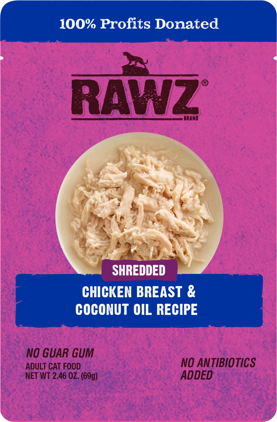 RAWZ Chicken Breast & Coconut Oil Cat Food Pouch 2.46 oz. 8-Pack